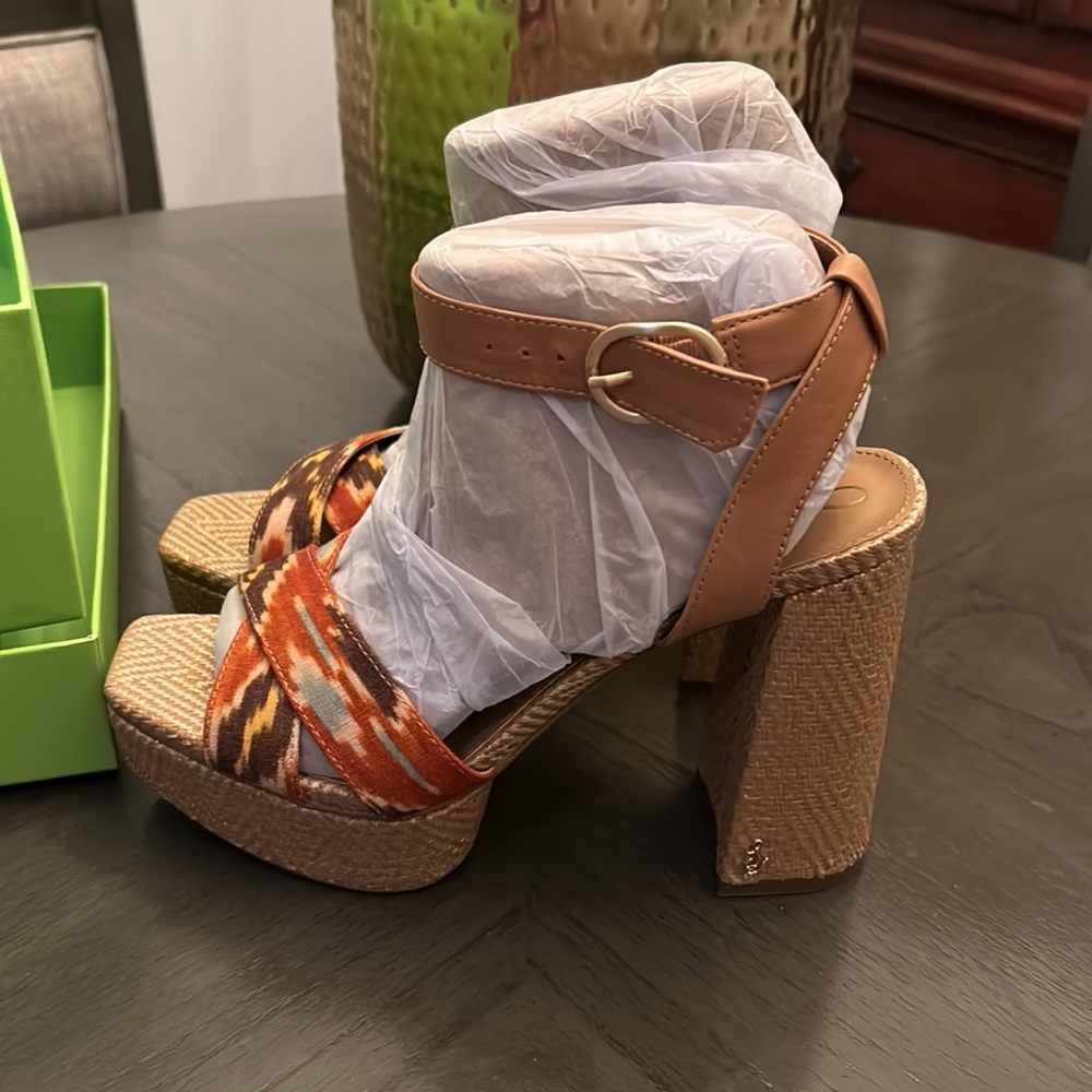 SAM EDELMAN Women's Nolita Raffia Platform Sandals - Picture 8 of 12